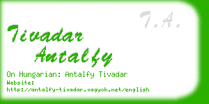 tivadar antalfy business card